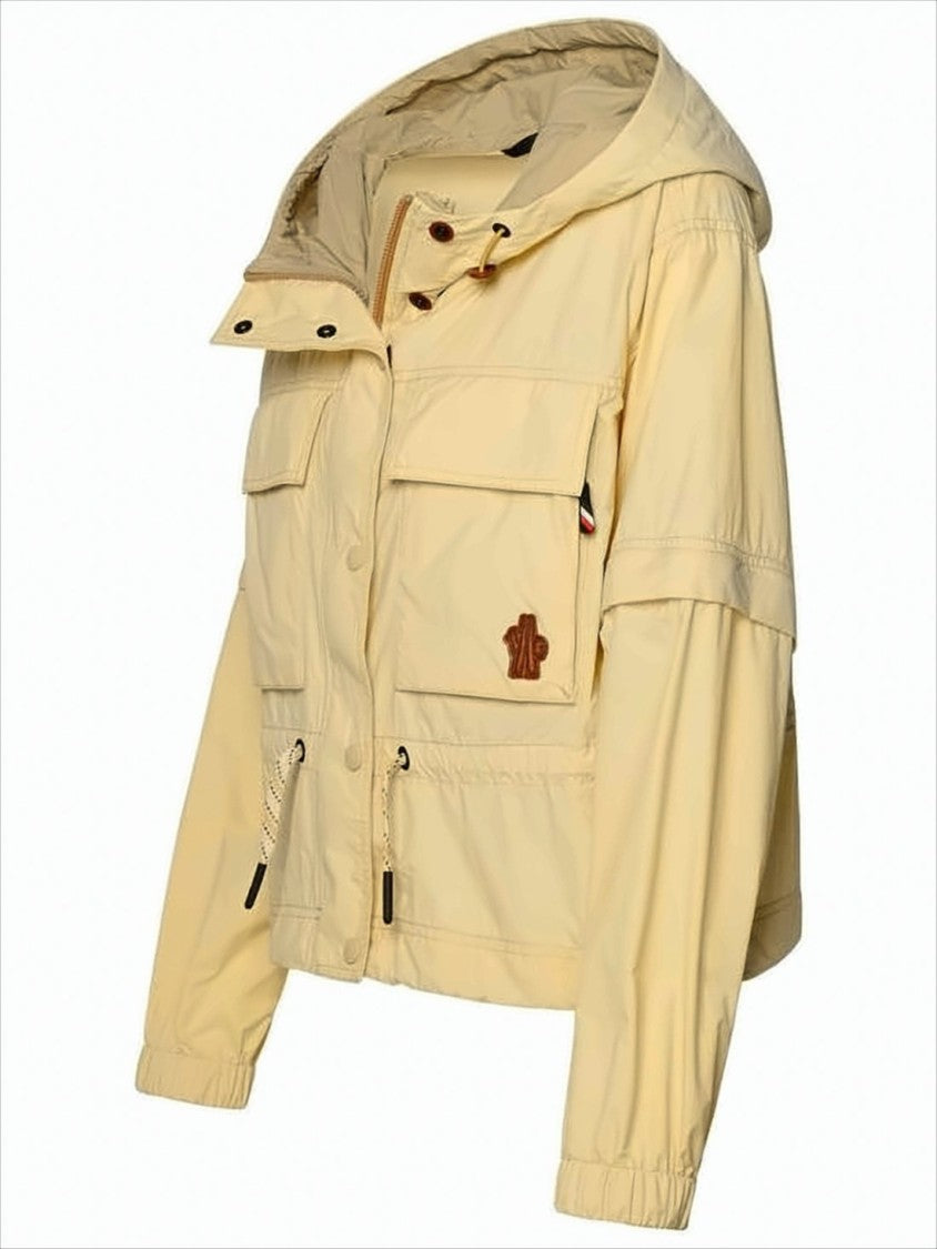 Moncler Cropped Hooded Jacket With Flap Pockets