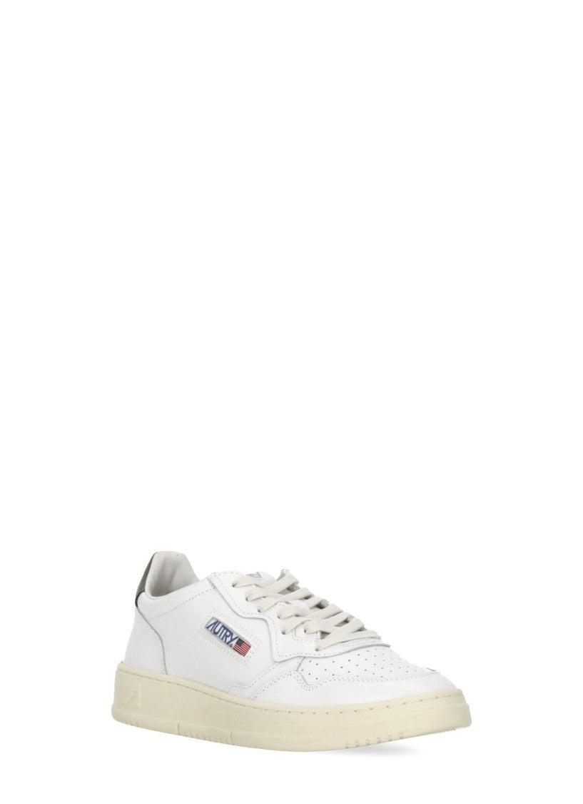 Autry White Medalist Low Leather Sneakers