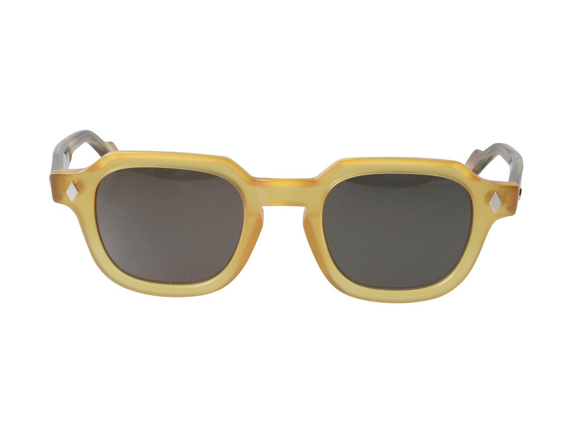 Kador Amber Turbot Translucent Geometric Sunglasses