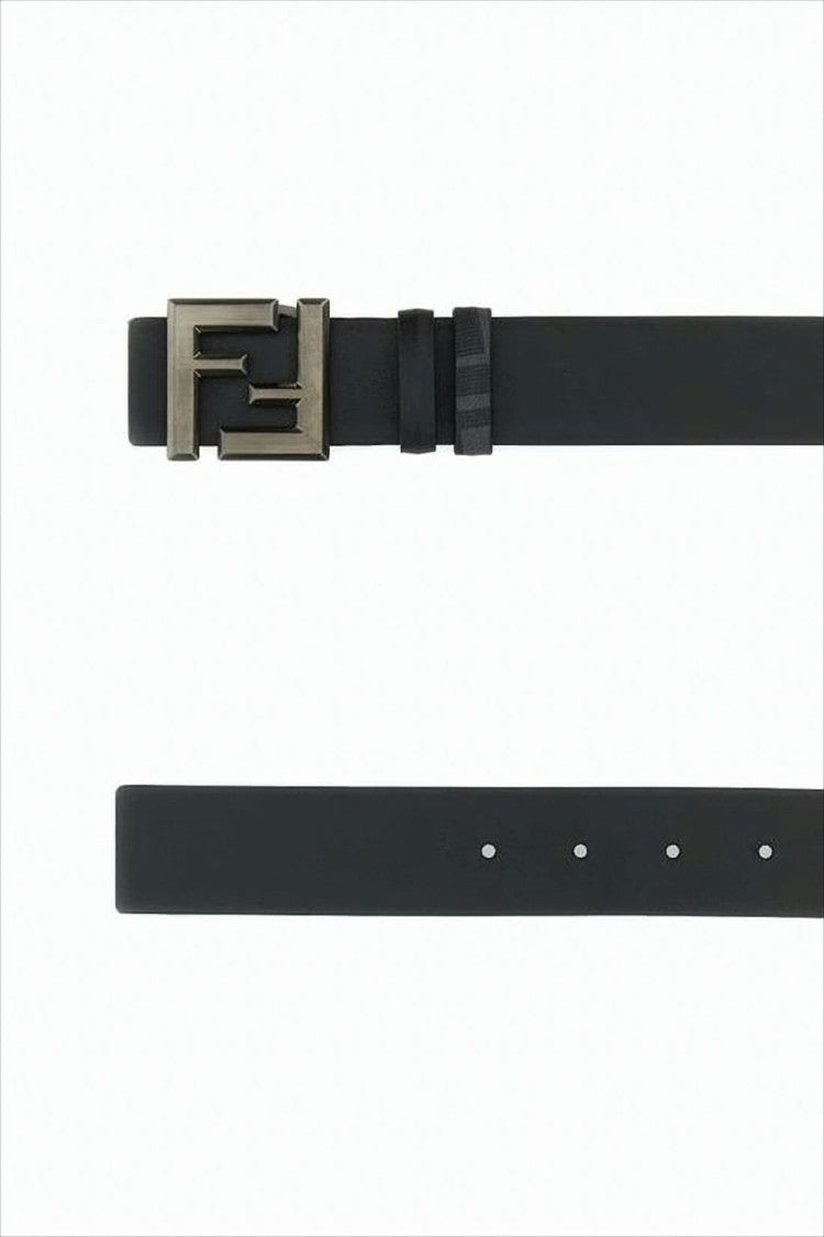 Fendi Calf Leather Belt With Distinctive Double-F Logo Buckle