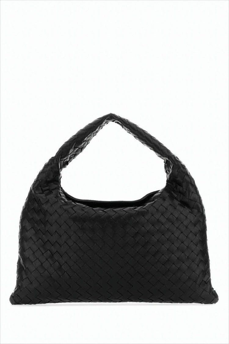 Bottega Veneta Woven Black Calf Leather Shoulder Bag