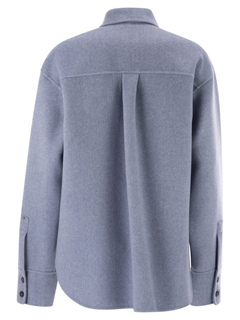 Sportmax Palpiti - Oversized Shirt In Pure Wool