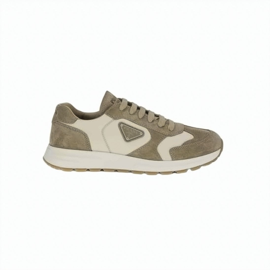 Prada Suede And Nylon Low-Profile Sneakers With Calf Leather Upper