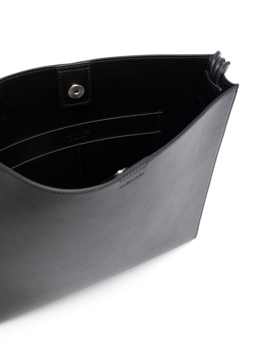 Jil Sander Black Tracolla Rectangular Leather Bag