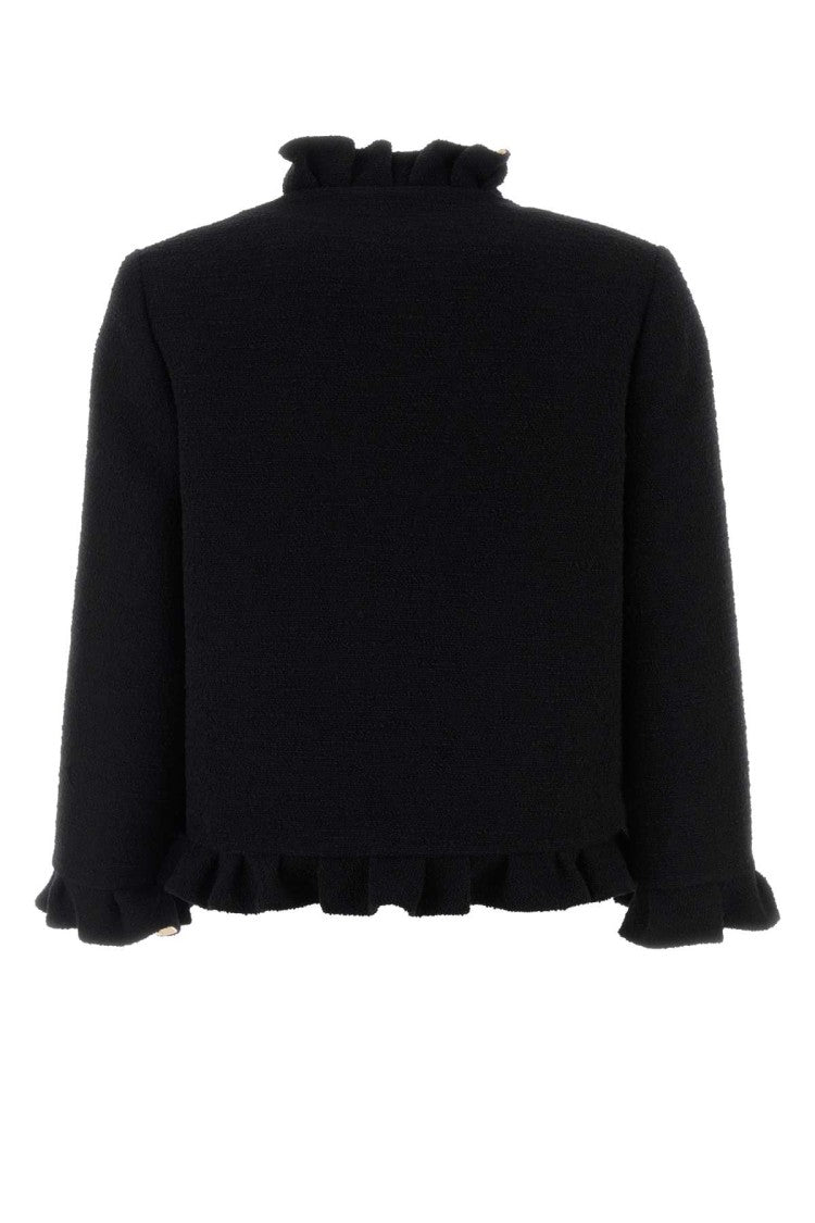 Valentino Garavani Black Boucle Blazer