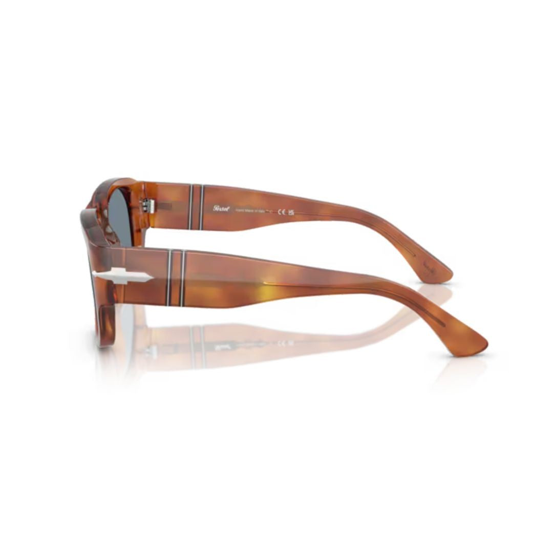 Persol 0Po3380s Rectangular Tortoiseshell Acetate Sunglasses With Silver Arrow Detail