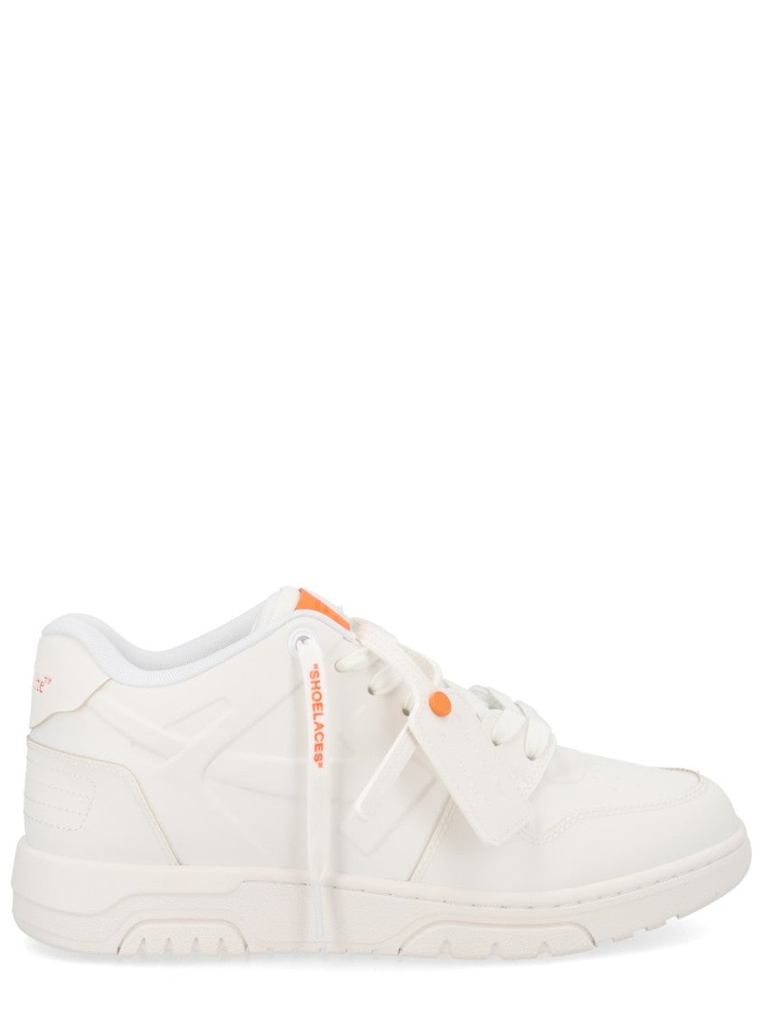 Off-White White Out Of Office Orange Accents Sneakers