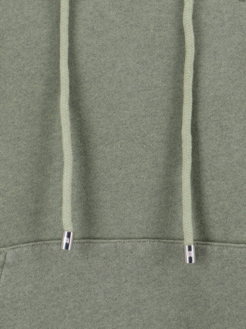 Amiri Muted Green Hoodie With Kangaroo Pocket And Drawstring Hood