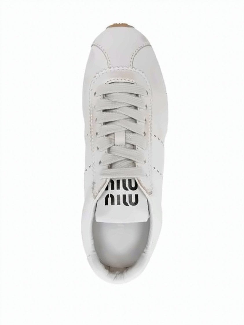 Miu Miu Low-Profile Nappa Leather Sneakers