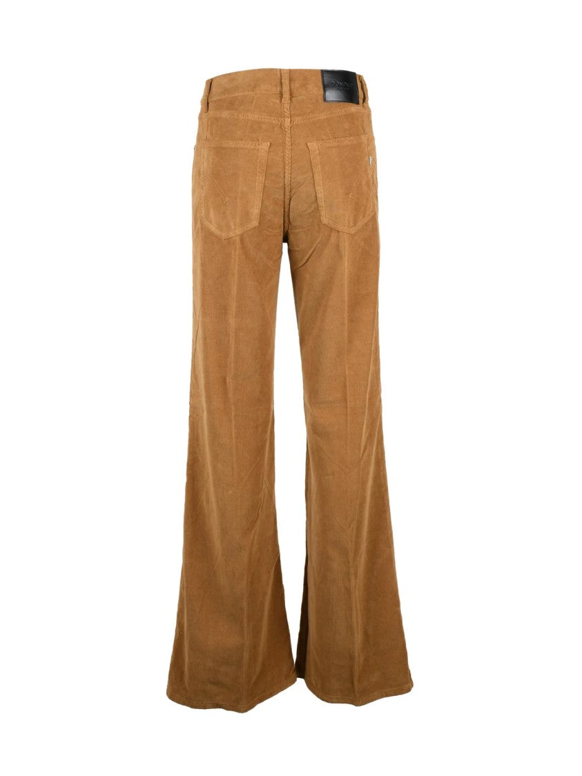 Dondup Biscuit Amber Wide-Leg Corduroy Trousers