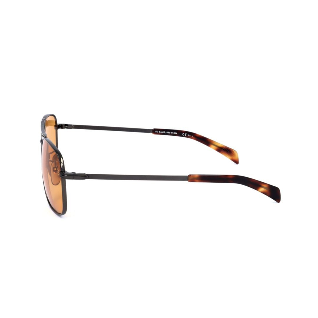 David Beckham Db 7019/S Square Amber-Tinted Sunglasses