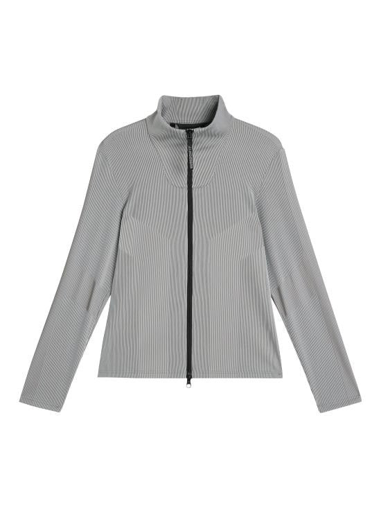 J Lindeberg Long-Sleeve Top With Vertical Stripe Pattern