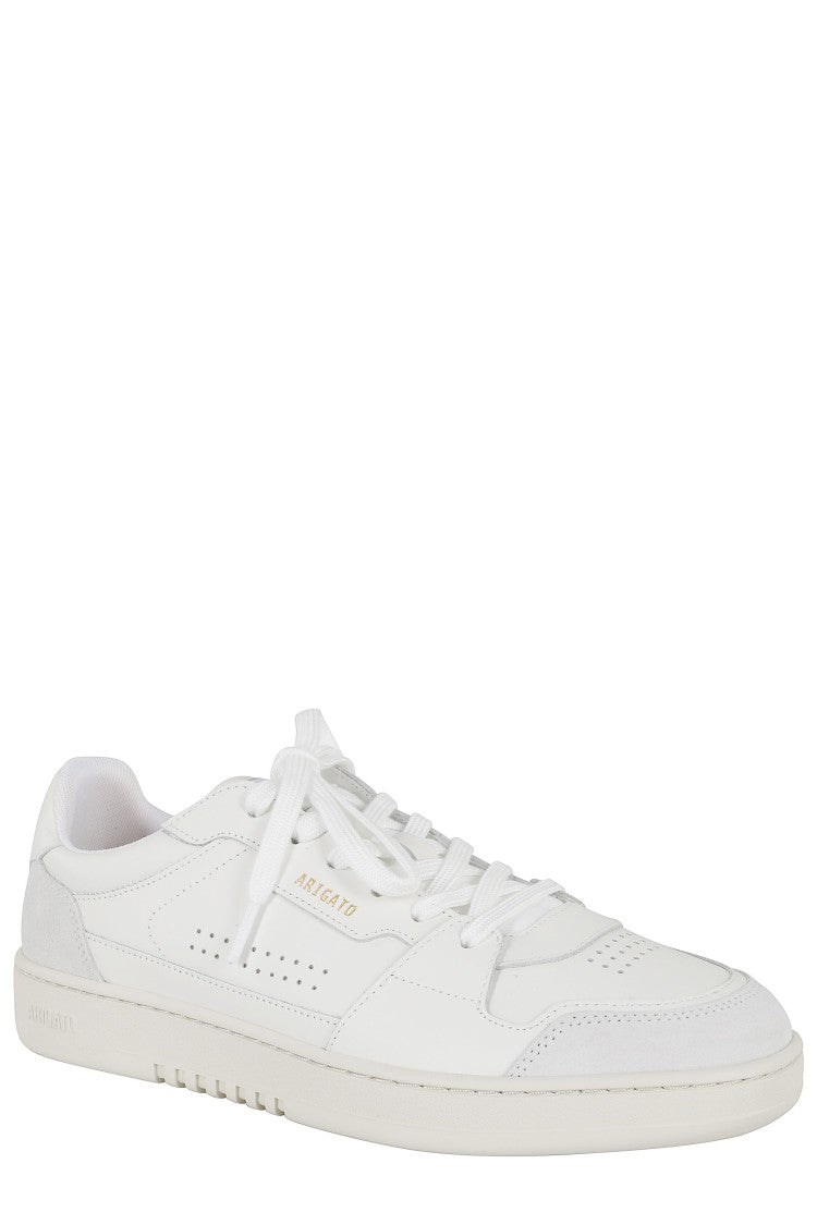 Axel Arigato White Dice Lo Metallic Logo Suede-Blend Leather Sneakers