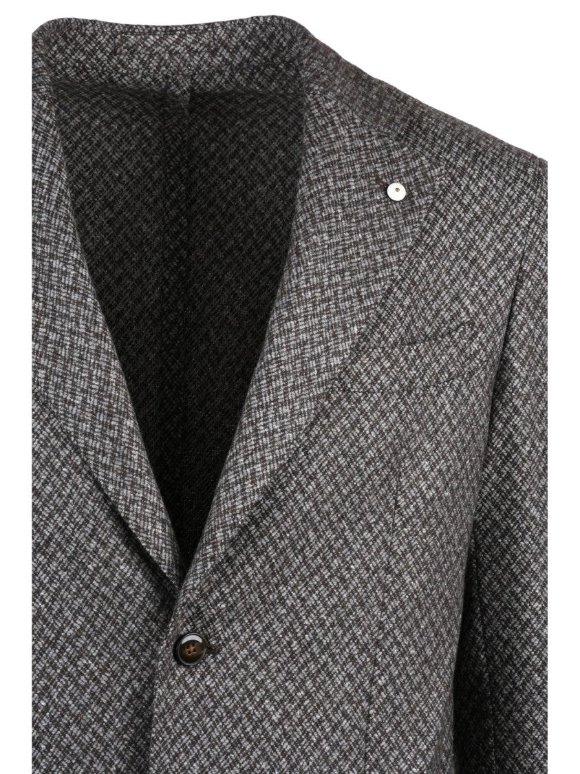L.B.M. 1911 Herringbone Pattern Wool-Silk-Cashmere Jacket By L.B.M. 1911