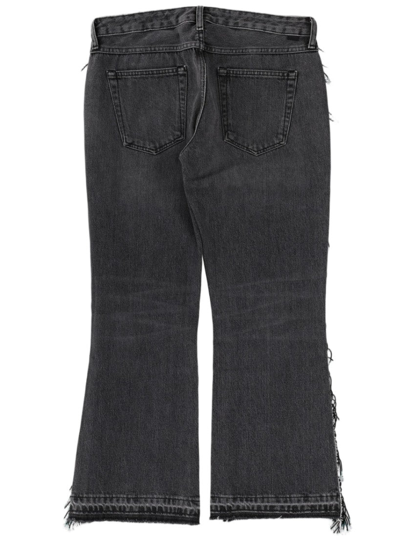 Alanui Dark-Washed Straight-Leg Fringe Jeans