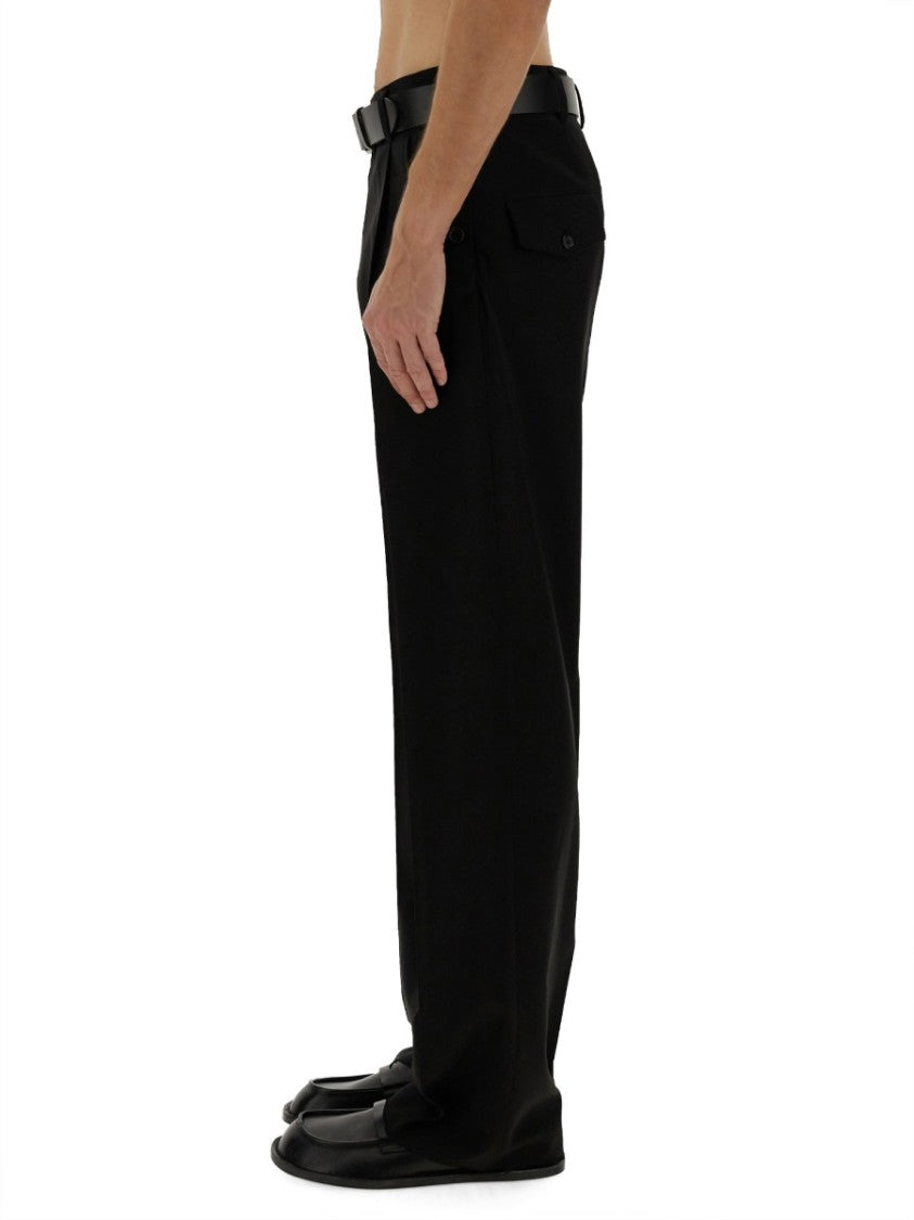 Moschino Regular Fit Black Wool Pants