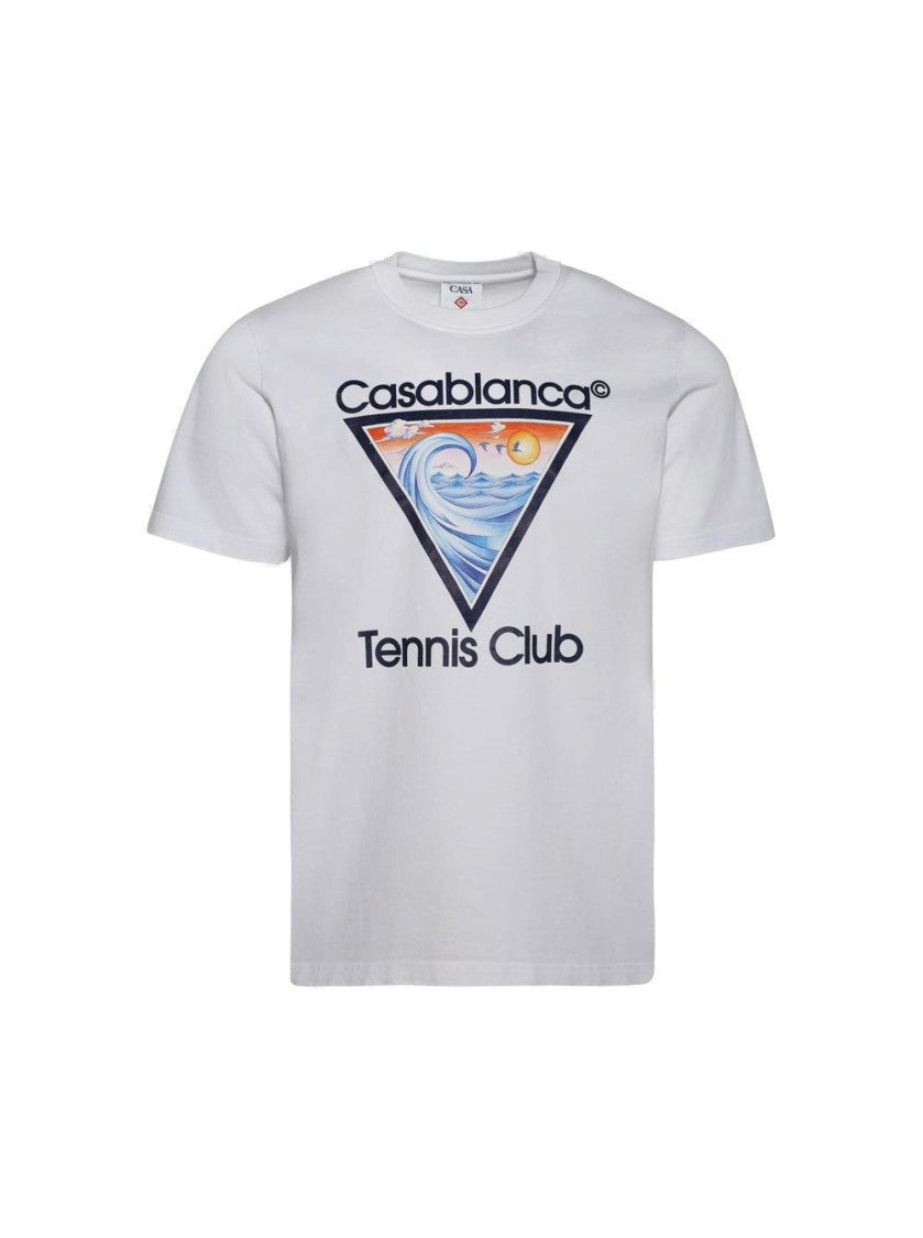 Casablanca Tennis Club Icon Printed Tee White