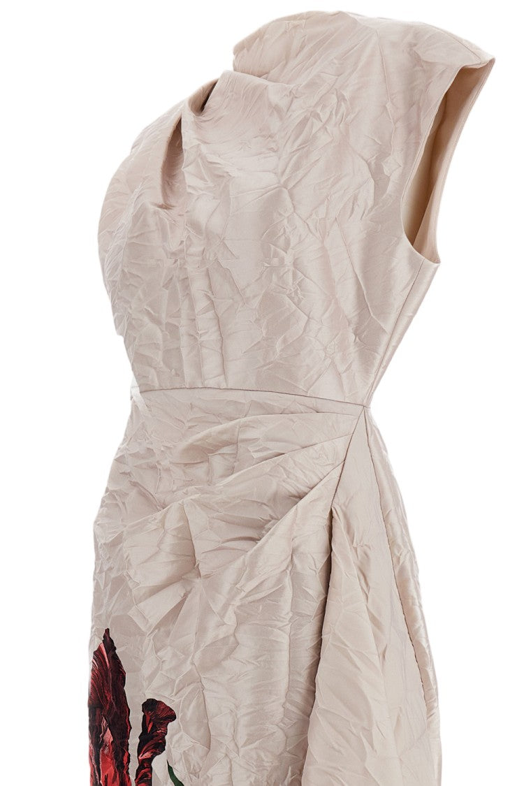 Erdem Short Sleeve Draped Dress