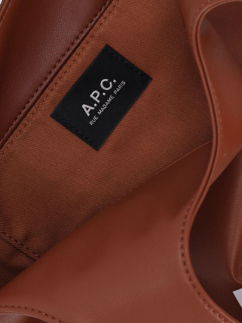 A.P.C. Brown Fabric Small Ninon Tote Bag