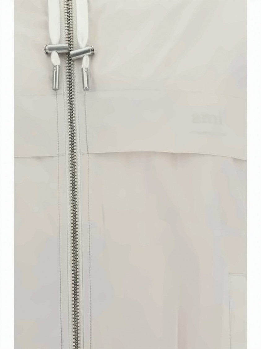 Ami Paris Lightweight Zip-Front Windbreaker With Minimalist Design