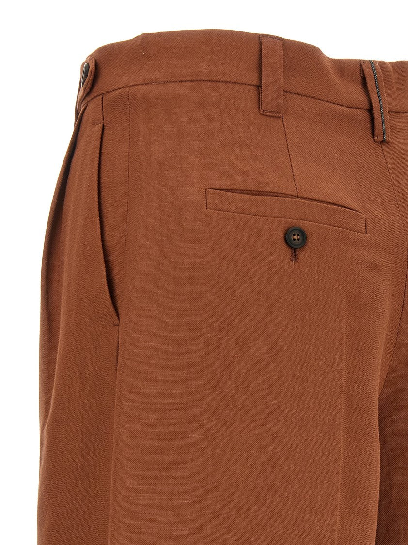 Brunello Cucinelli 'Sartorial' Viscose And Linen Bermuda Shorts