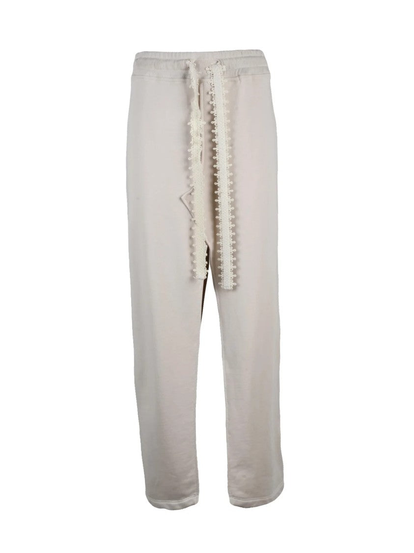 Dondup Beige Cotton Polyester Women Crop Pants