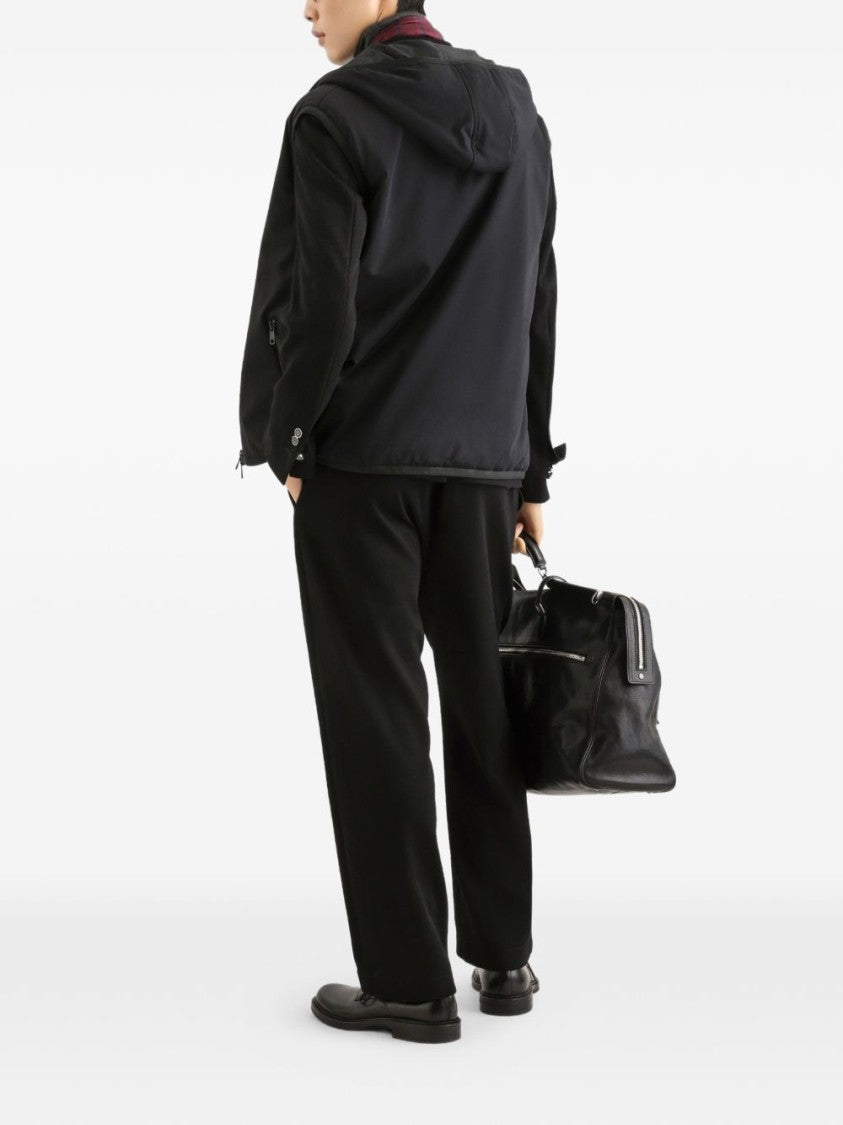 Dolce & Gabbana Black Sleeveless Hooded Zipper Jacket