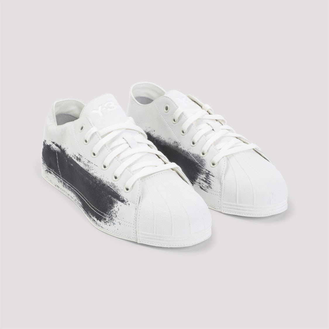 Y-3 Owhite Leather Nizzastar Lo Sneakers