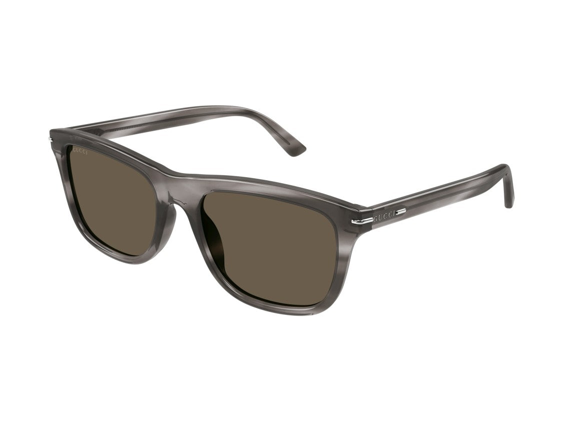 Gucci Grey Gg1444s Bold Translucent Square Acetate Sunglasses