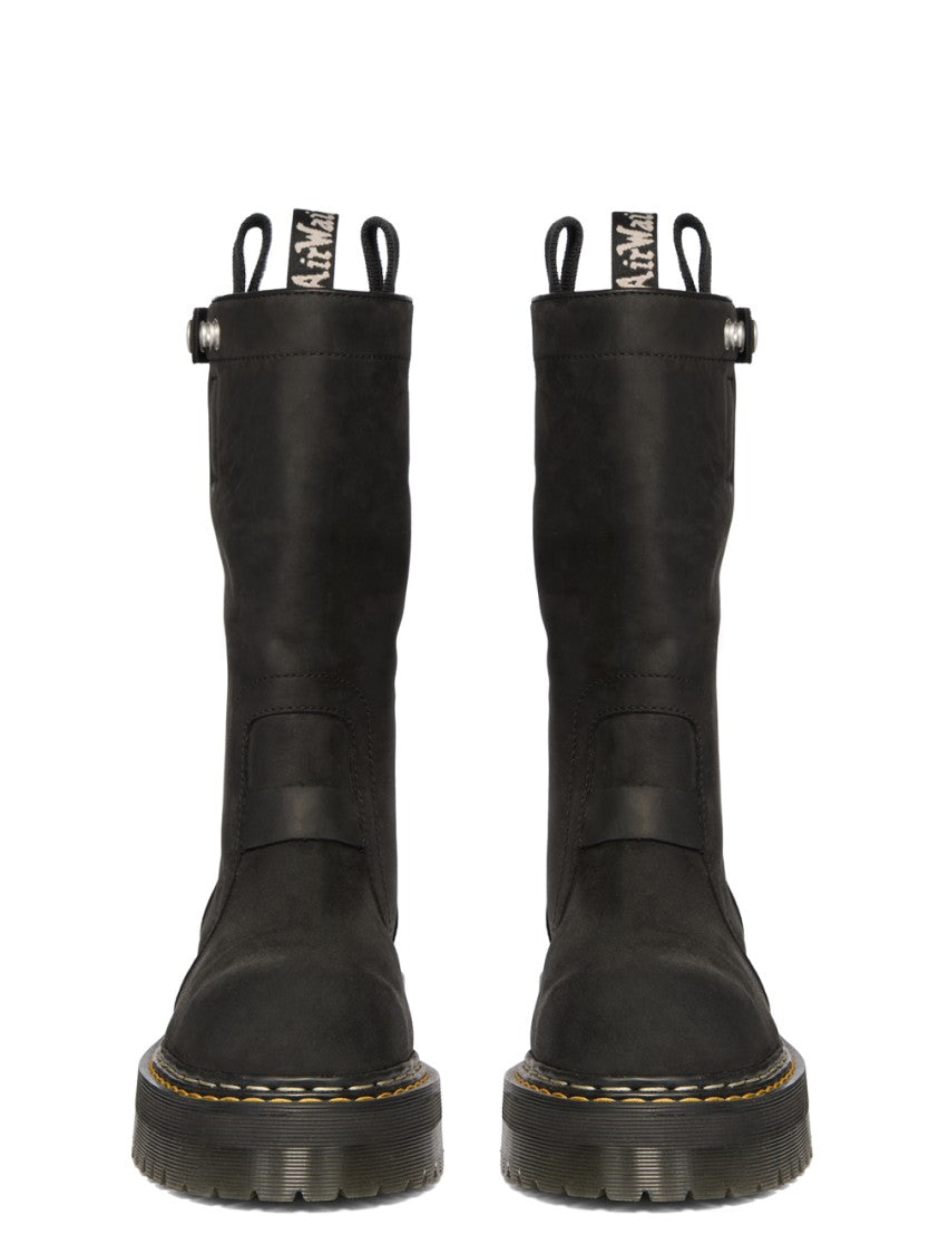 Dr. Martens X Rick Owens Mid-Calf Pull-On Boots With Quad Sole And Rugged Design