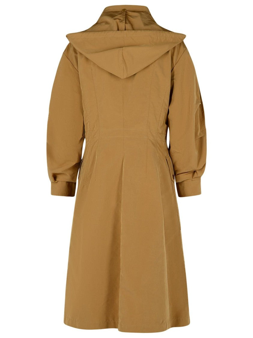 Moncler Nantes' Beige Polyester Blend Parka