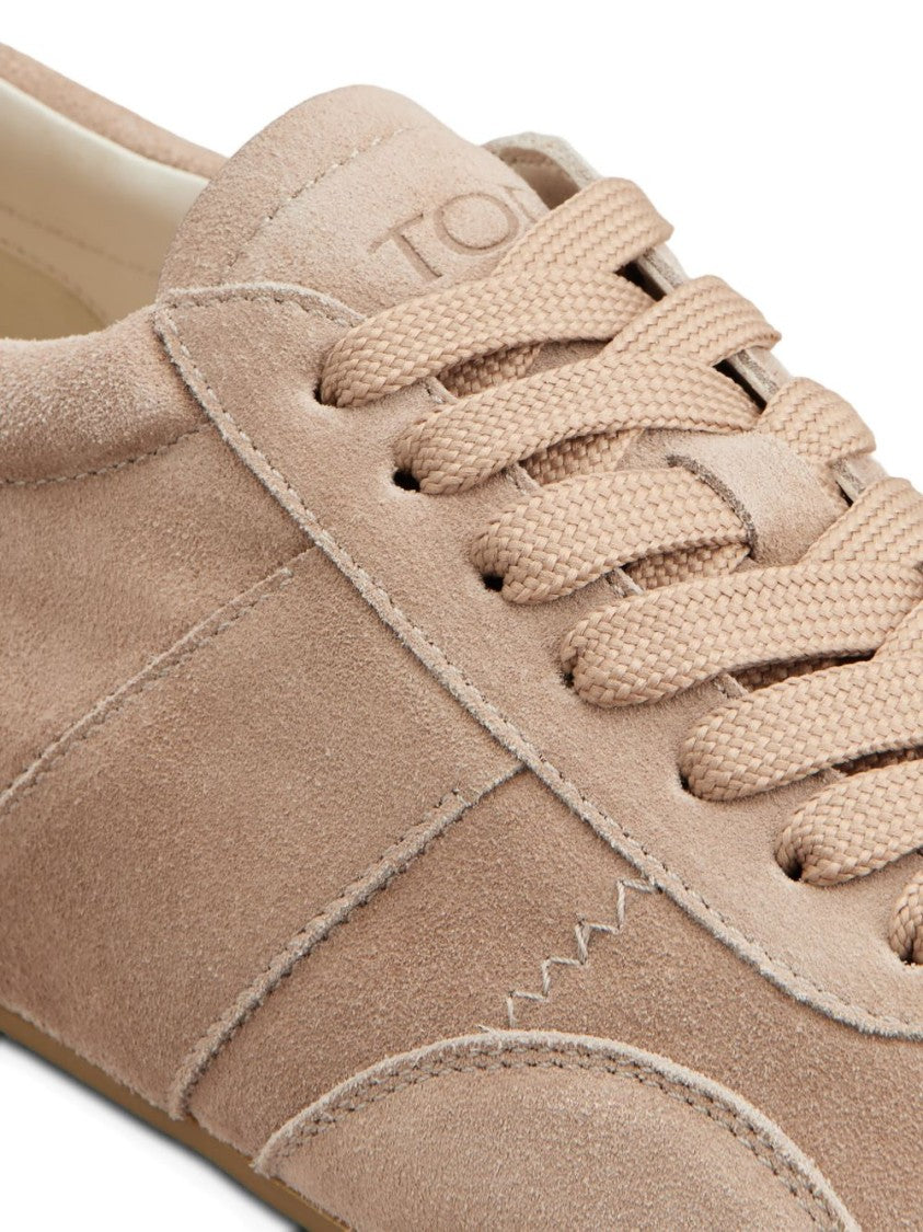 Tod's Brown Silk And Nylon Sport Sneakers