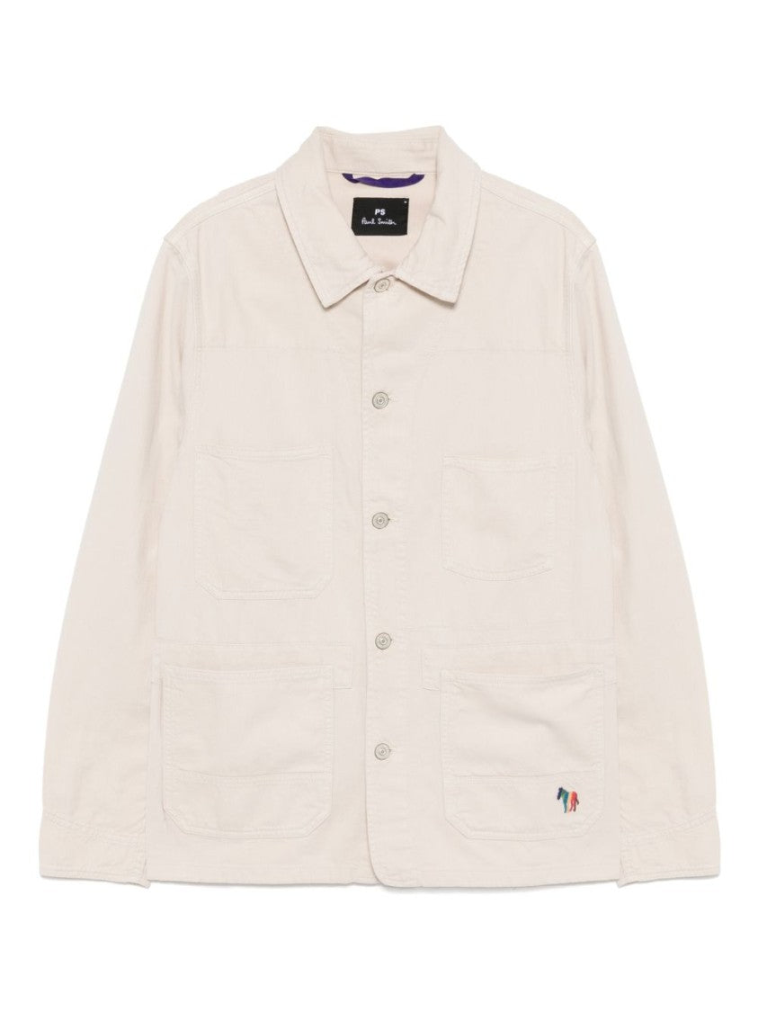 Paul Smith Tailored White Cotton-Linen Blend Jacket