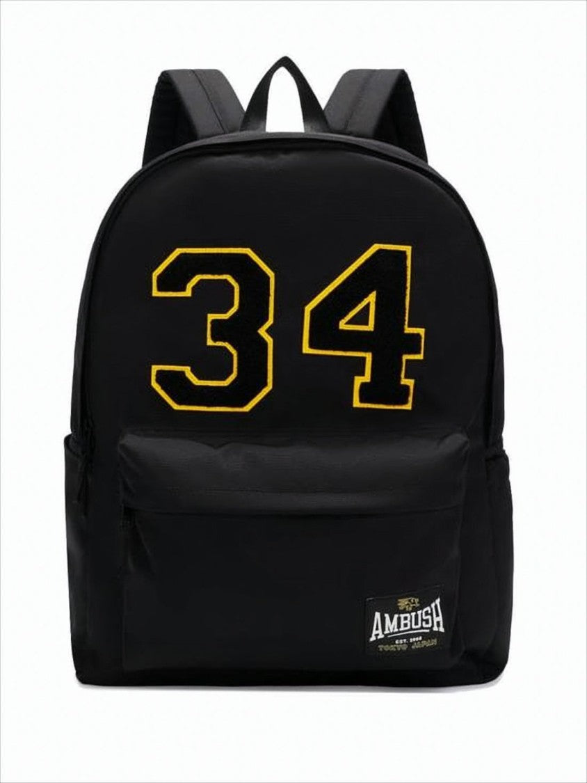 Ambush Black Backpack With Bold Embroidery
