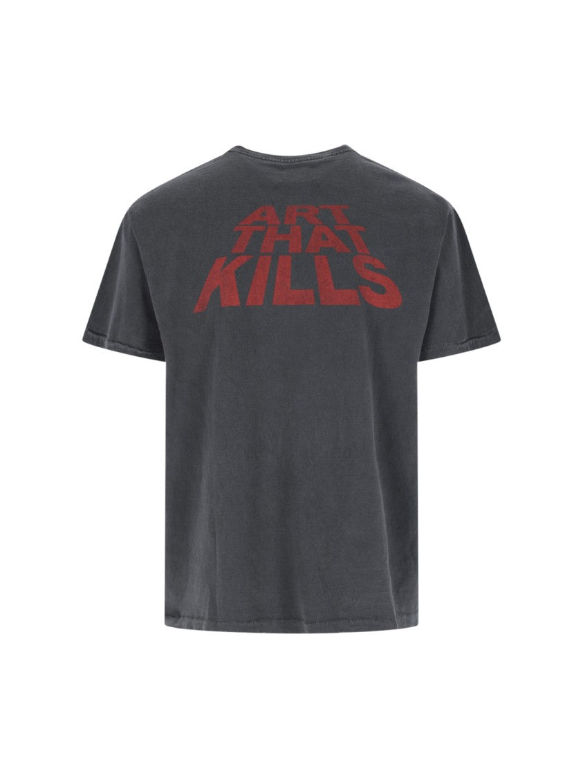 Gallery Dept. Black Skeleton Beach Distressed T-Shirt