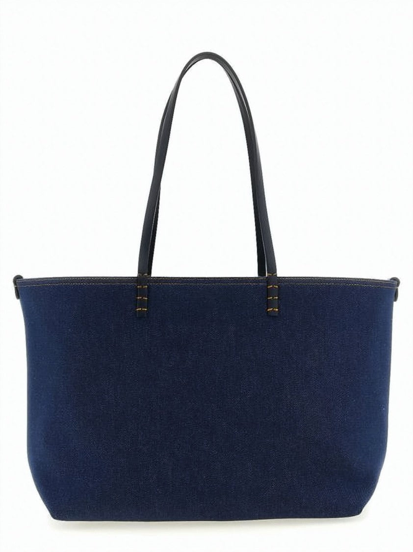 Fendi Monogram-Pattern Calf Leather Fabric Tote Bag