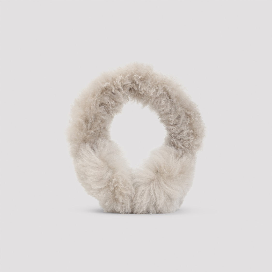 Yves Salomon Round Lamb Fur Accessory With Fluffy Texture
