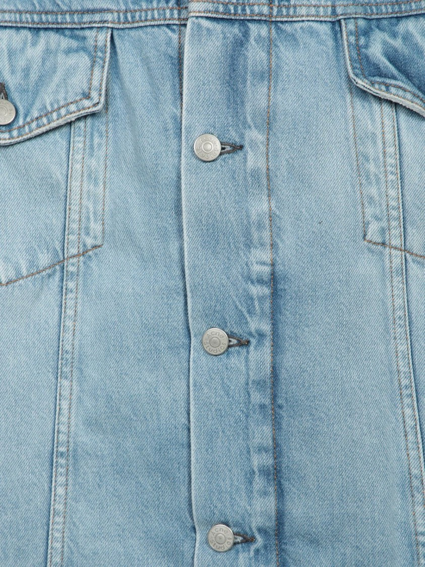 Acne Studios Light Wash Denim Jacket With Button-Up Front