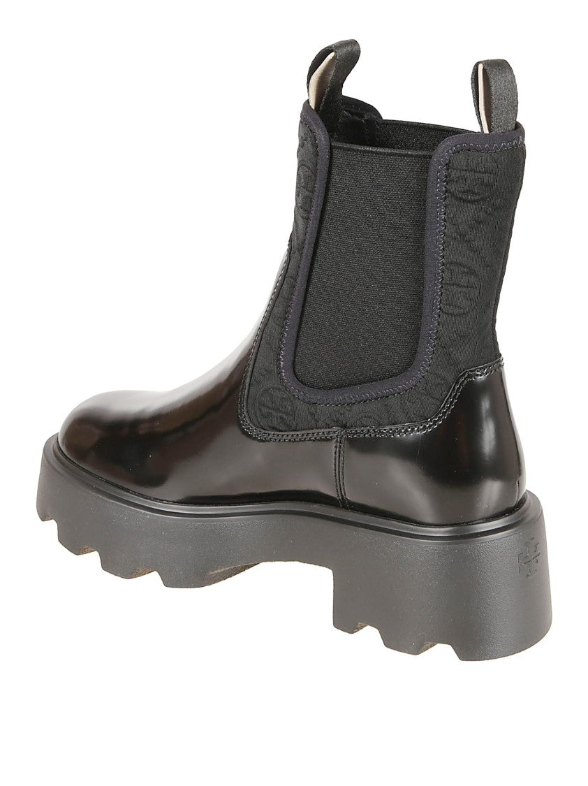 Tory Burch Glossy Finish Bovine Suede Boots