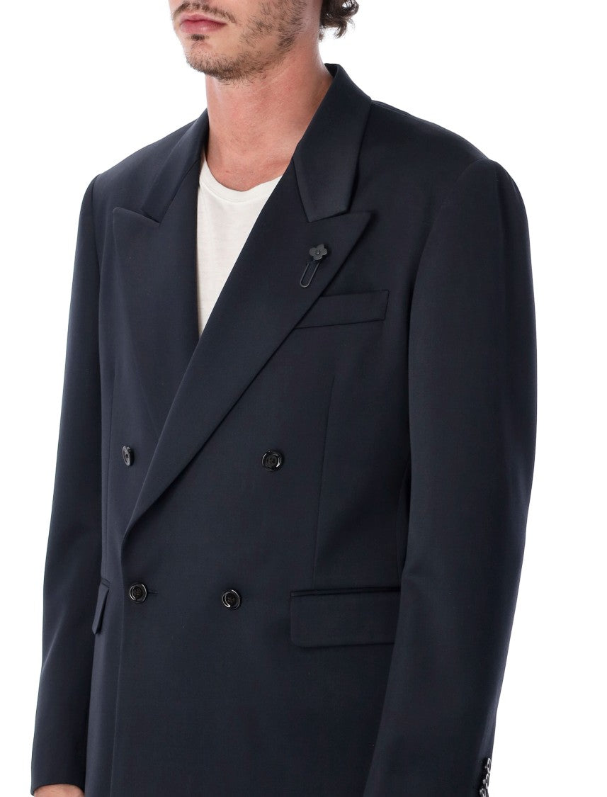 Lardini Double-Breasted Wool Lapel Suit