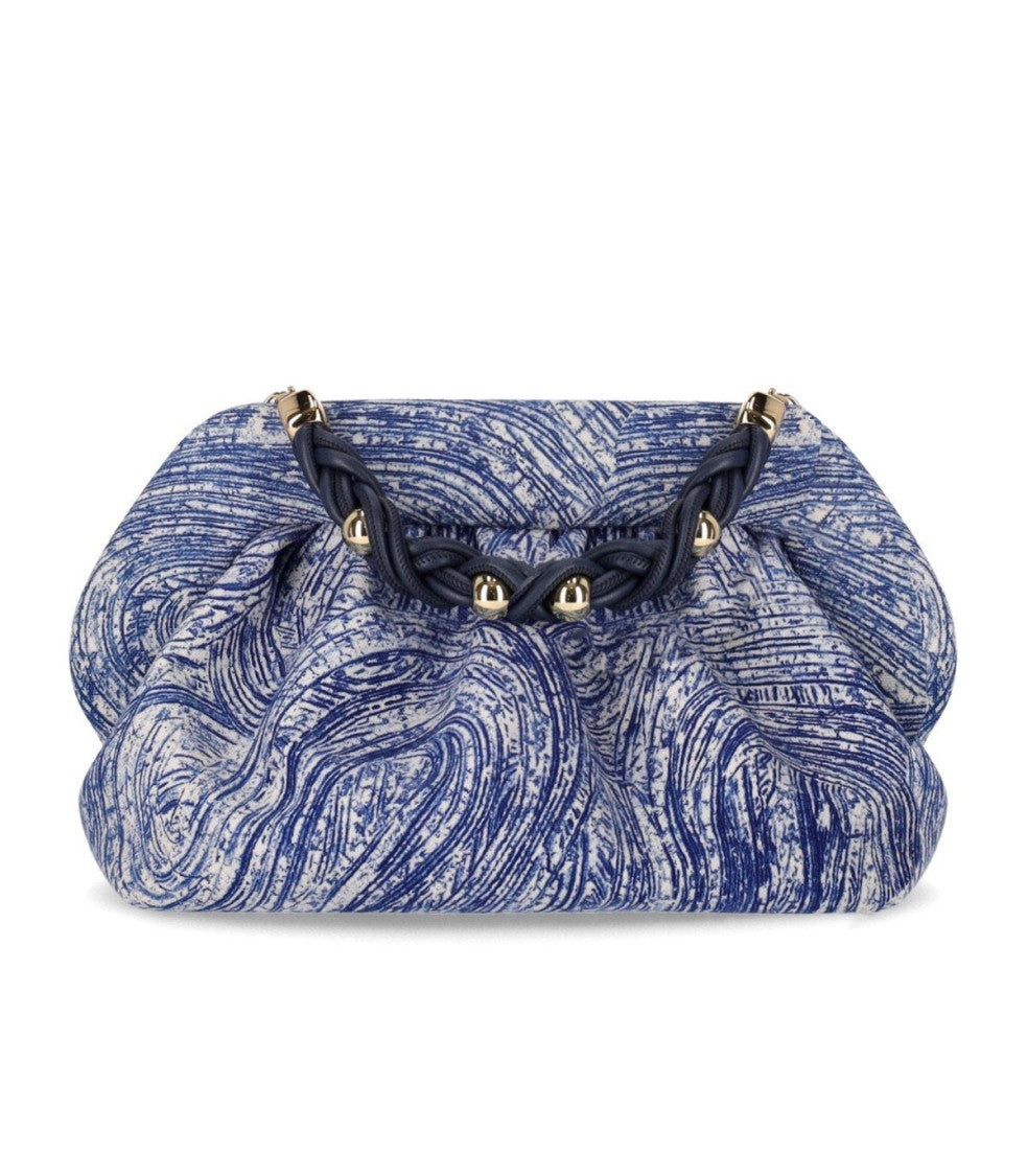 Themoirè Bios Porridge Print Deep Ocean Clutch Bag