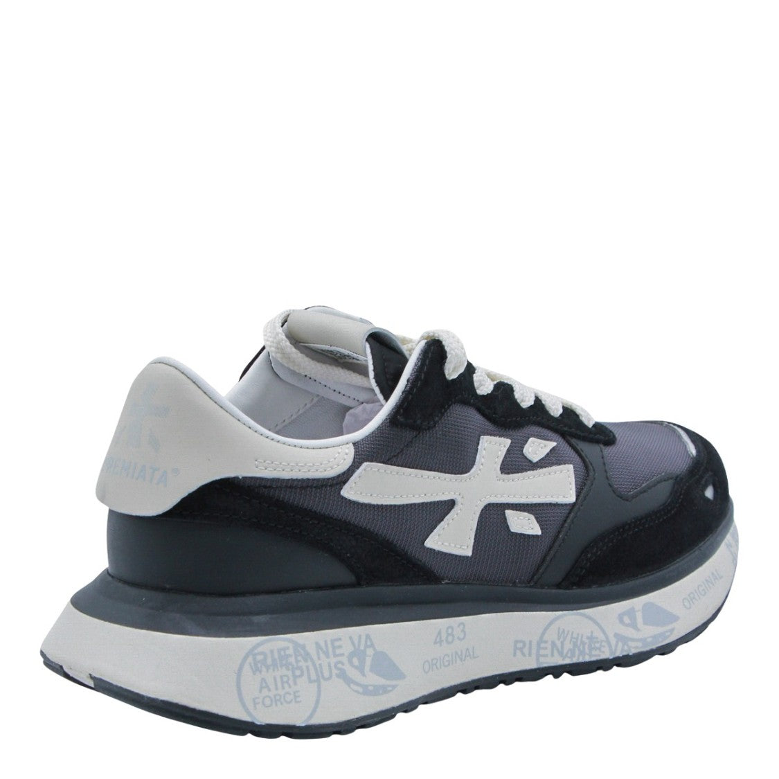 Premiata Distinctive Blue Sneakers With Suede