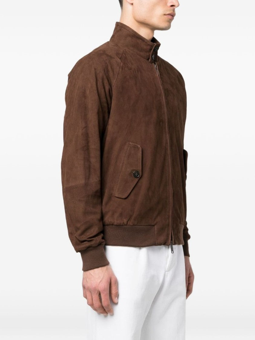 Baracuta Chocolate Brown Suede G9 Bomber Jacket