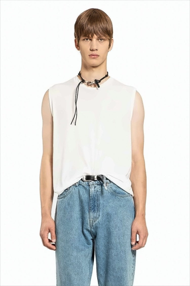 Our Legacy Relaxed Fit Sleeveless Cotton Top