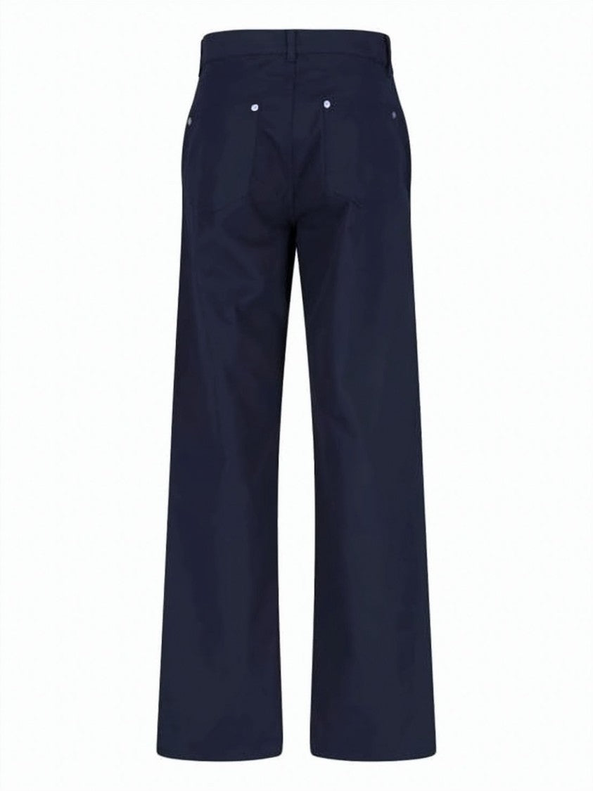 Paloma Wool Wide-Leg Blue Cotton Trousers With Structured Design