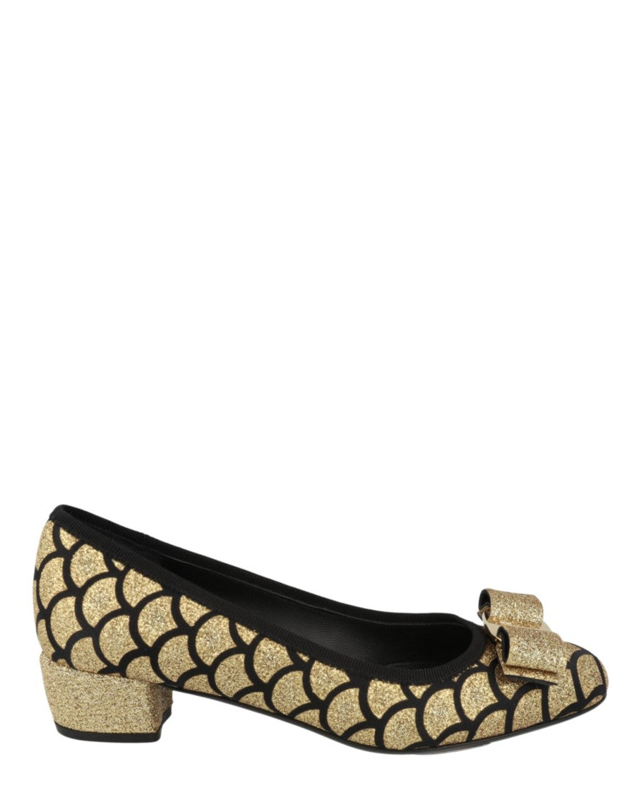Ferragamo Vara Glitter Pumps - Narrow Width