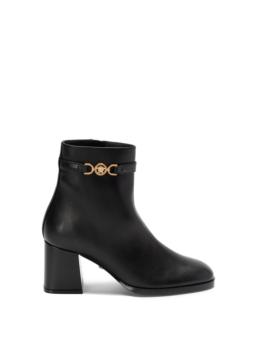 Versace Smooth Calf Leather Ankle Boots