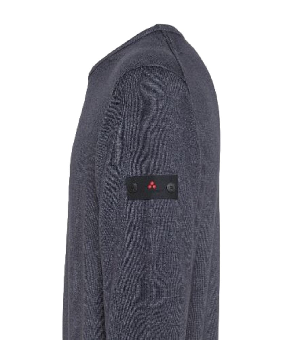 Peuterey Acid-Dyed Merino Wool Crew-Neck Sweater Logo