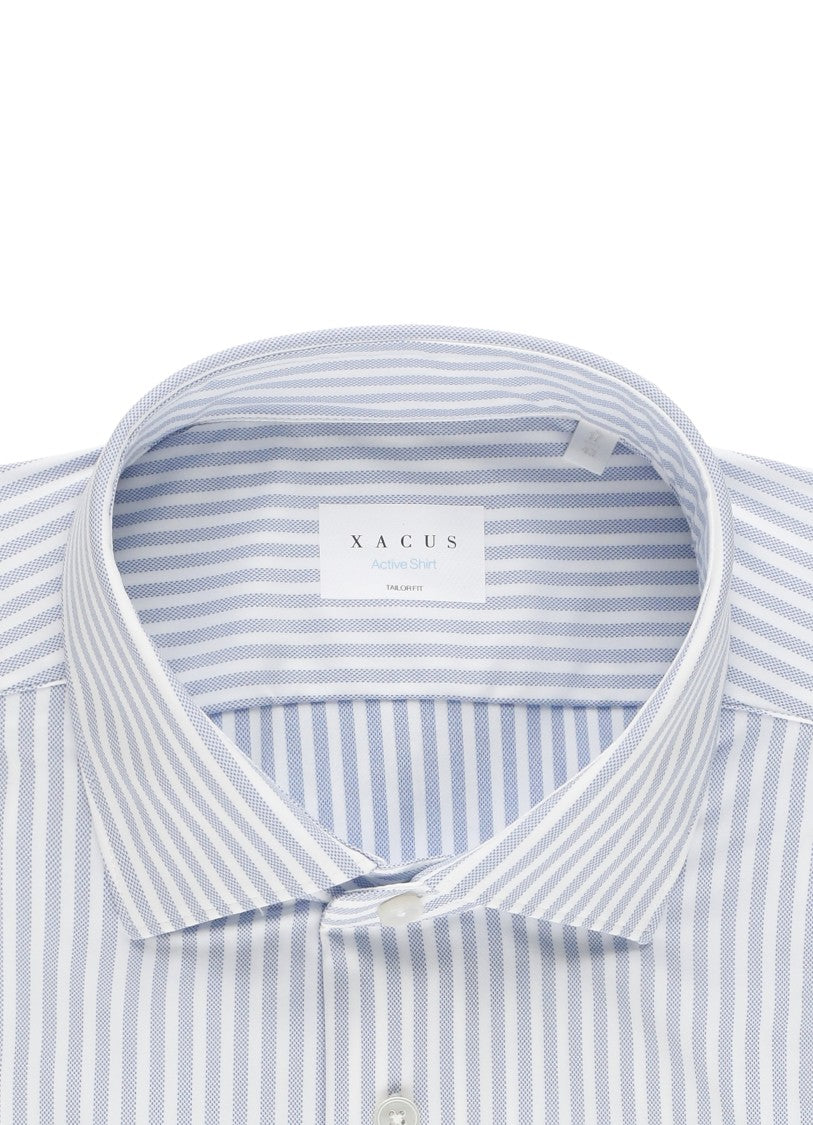 Xacus Light Blue Striped Active Shirt