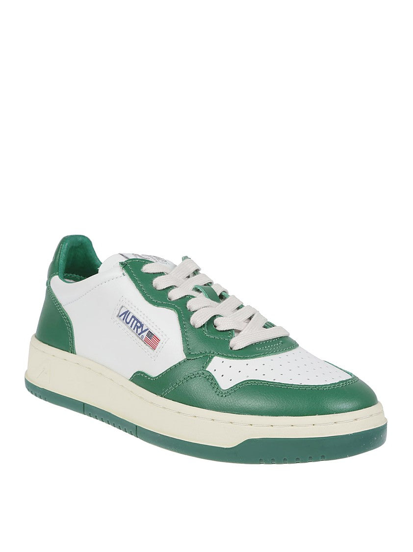Autry Low-Top Leather Sneakers With Contrasting Design